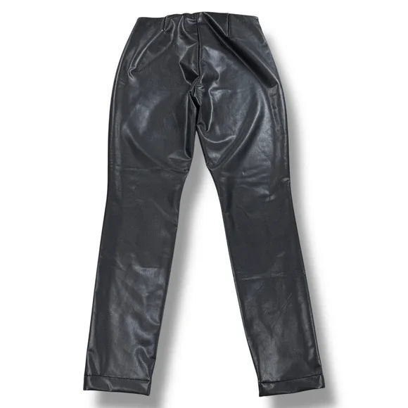 NWT Banana Republic Leggings Womens Size‎ S Faux Leather Black High Rise Pants - Picture 2 of 11